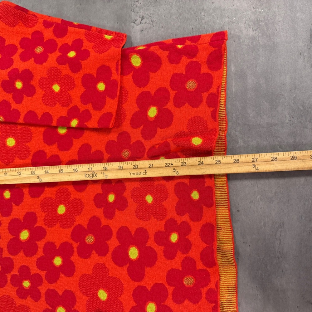 Gudrun Sjoden Sweater Womens L Polli Orange Red Floral Organic Cotton NEW Indie - Picture 6 of 9